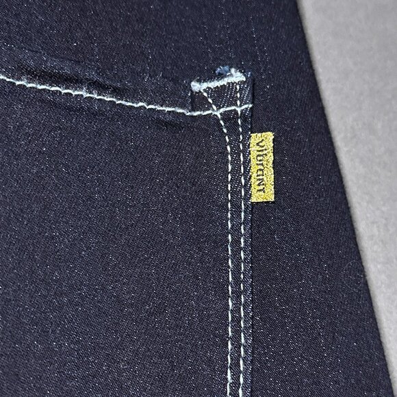 NWT Vibrant M. I. U Wide Leg White Stitching‎ Jeans Juniors Size 11 (W29) - Picture 12 of 15